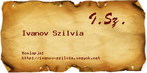 Ivanov Szilvia névjegykártya
